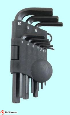 Набор ключей Шестигранных из  9шт (1,5;2;2,5;3;4;5;6;8;10мм) на клипсе СrV "CNIC" (2147) фото №1
