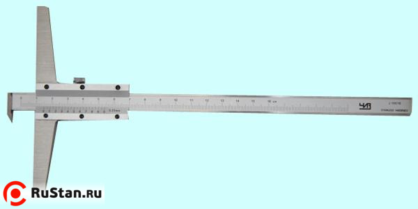 Штангенглубиномер 0- 250мм ШГ-250, цена деления 0.05 с зацепом  (Калиброн) фото №1