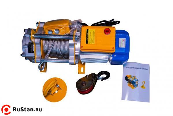 Лебедка электрическая  300/600кг  40/20м с канатом 220В алюминиевый корпус TOR TSA фото №1