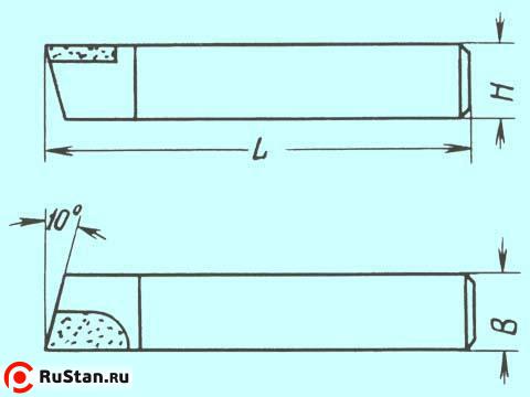 Резец Проходной упорный прямой 20х12х100 Т5К10 фото №1