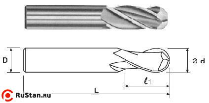 Фреза Концевая радиусная d 6,0х 19х61 ц/х ВК8 Z=3 R-3,0 фото №1 Фреза Концевая радиусная d 6,0х 19х61 ц/х ВК8 Z=3 R-3,0 фото №1