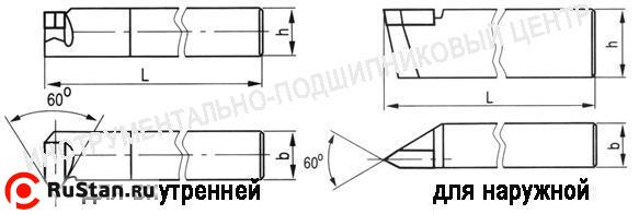 Резец Резьбовой  20х16х140 ВК8 для наружной резьбы фото №1