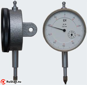 Индикатор Часового типа ИЧ-02, 0-2мм кл.точн.0 цена дел. 0,01 (с ушком) ГОСТ577-68 фото №1