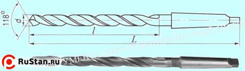 Сверло d 13,0х170х280 к/х Р6М5 фото №1