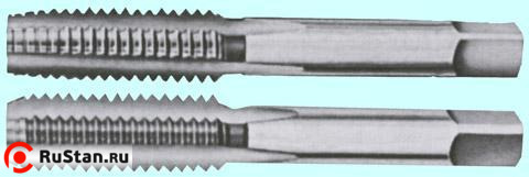 Метчик 1 1/4" BSW 55° 9ХС дюймовый, ручной, комплект из 2-х шт. ( 7 ниток/дюйм) "CNIC" фото №1