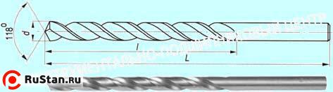 Сверло d  9,0х115х175  ц/х Р6М5  удлиненное ГОСТ 886-77 фото №1