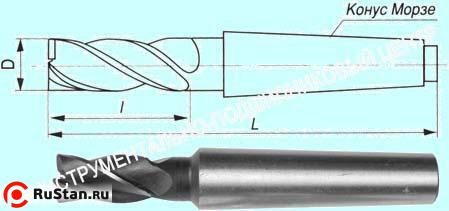 Фреза Концевая d40,0х130х280 к/х  Р18  Z=6 КМ5 фото №1