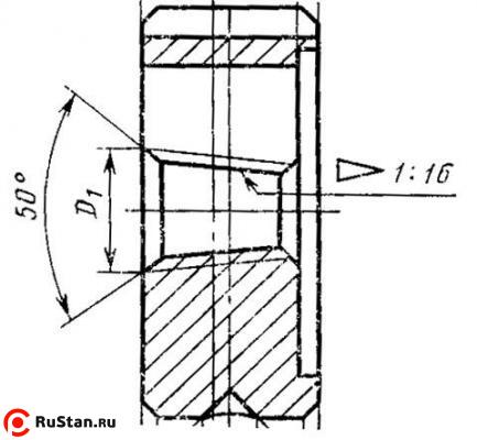 Плашка Коническая дюймовая   К    1/2"(NPT), 14 ниток/дюйм, dнар.45мм "TLX" фото №1