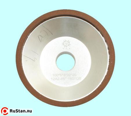 Круг алмазный 12А2-45град.(чашечный конический) 100х 5х3х32х20 SSD-2(АС4) 160/125, 100% В2-01 23,4 карат "TLX" фото №1