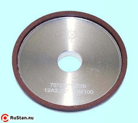 Круг алмазный 12А2-20град.(тарельчатый)  75х3х2х16  SSD-2(АС4) 125/100 100% В2-01 6,0кар. "TLX" фото №1