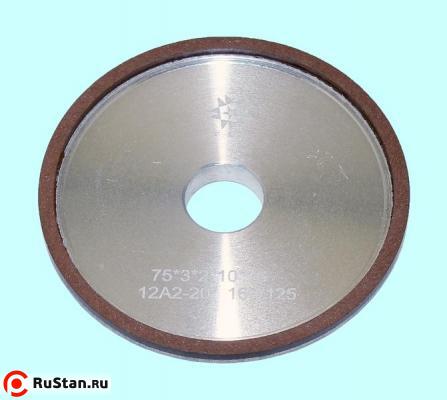 Круг алмазный 12А2-20град.(тарельчатый)  75х3х2х16  SSD-2(АС4) 160/125 100% В2-01 6,0кар. "TLX" фото №1