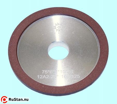 Круг алмазный 12А2-20град.(тарельчатый)  75х6х2х16  SSD-2(АС4) 160/125 100% В2-01 11,4кар. "TLX" фото №1