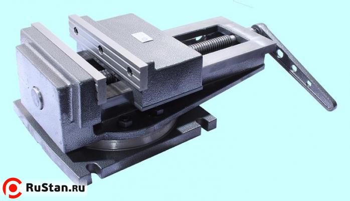 Тиски Станочные 250мм чугунные поворотные с открытым винтом ход 270мм QB250 "TLX" фото №1