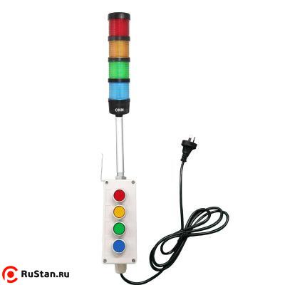 Модульная сигнальная лампа LED M4F-5 с кнопками управления фото №1 LED M4F-5 фото №1