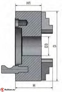 Трехкулачковый токарный патрон Optimum 200 мм Camlock ASA D1-6" фото №2 Патрон токарный 3-кул. 200 мм Camlock ASA D1-6" фото №2