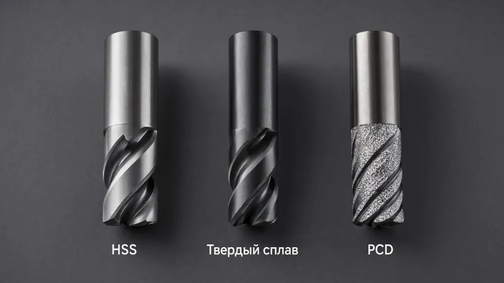 материалы изготовления фрез для ЧПУ — HSS, твердосплавные и PCD