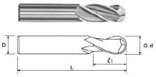 Фреза Концевая радиусная d 8,0х 21х61 ц/х ВК8 Z=4 R-4,0