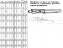 Цековка D 55,0 х d30,0х250 к/х Р6АМ5 с постоянной направляющей цапфой, КМ4 