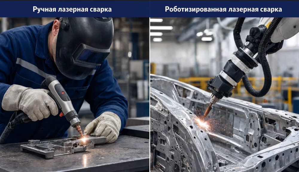 Виды лазерной сварки — ручная и роботизированная установка