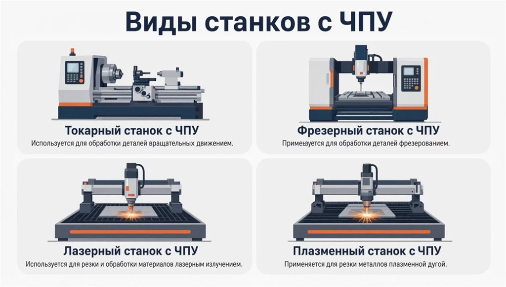 Виды станков с ЧПУ